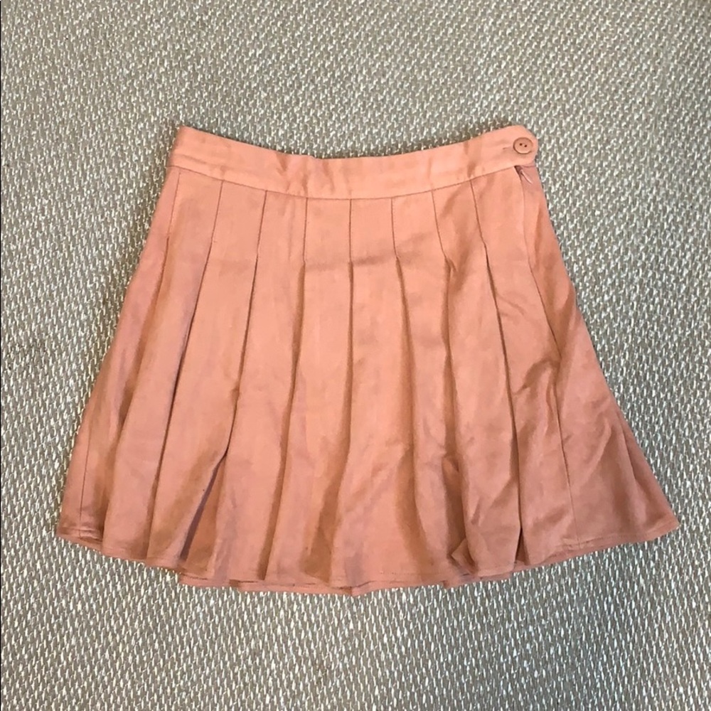 Pink Velvet Miniskirt